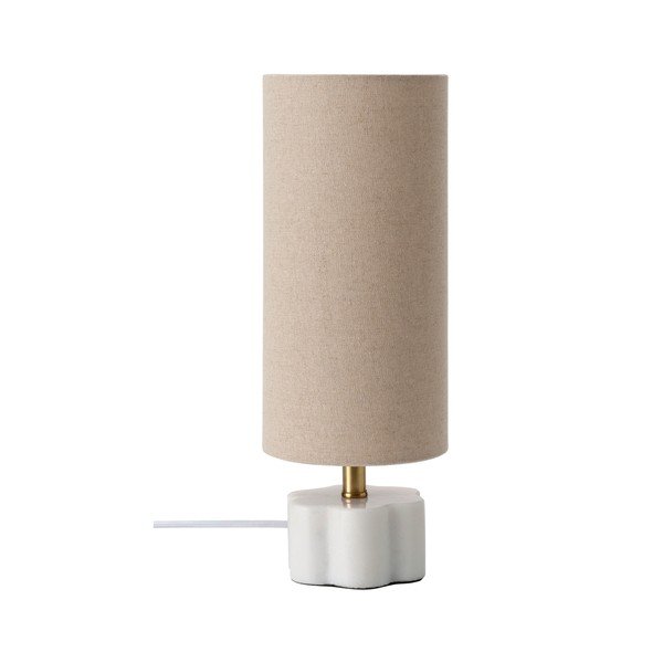 Bela/bež lanena namizna svetilka (višina 33 cm) Joline – Ellos Home
