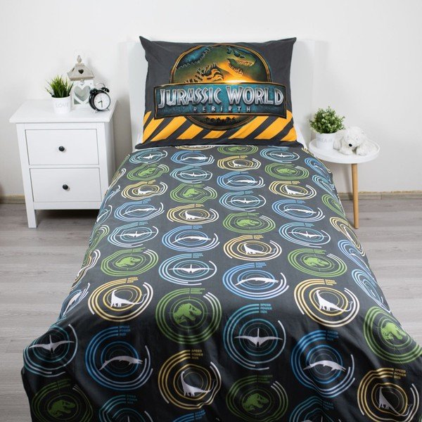 Enojna bombažna otroška posteljnina 140x200 cm Jurassic World "T-Rex" – Jerry Fabrics-image-3