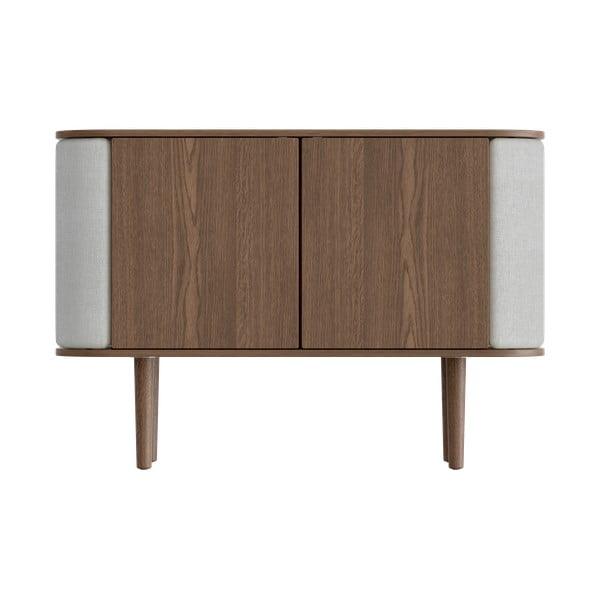 Siva/rjava nizka komoda v hrastovem dekorju 109x75 cm Treasures – UMAGE-image-3