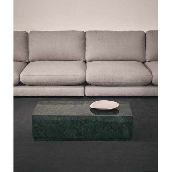 Zelena marmorna klubska mizica 50x100 cm Sorein – Kave Home-image-2