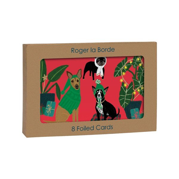 Voščilnice v kompletu 8 ks z božičnim motivom Cat and Dog Palais  – Roger la Borde-image-2