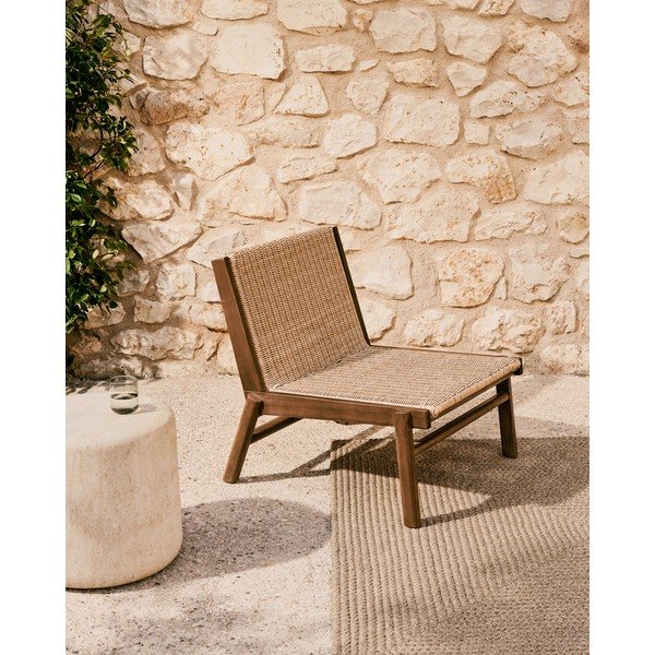 Vrtni fotelj iz masivnega lesa v naravni barvi Itani – Kave Home-image-1