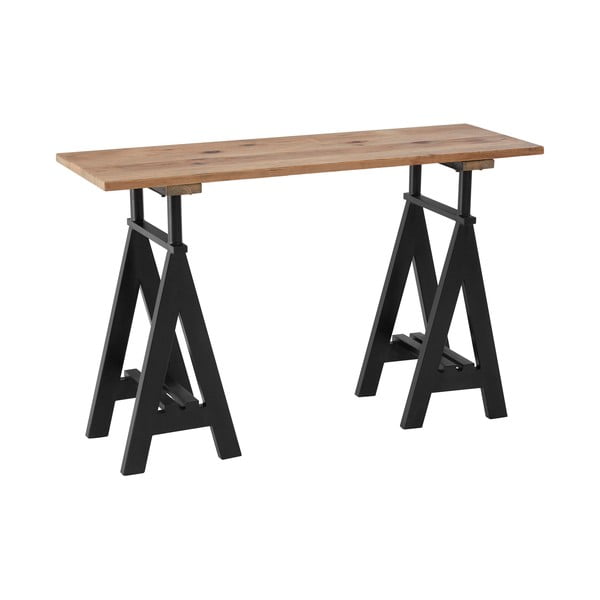 Stranska mizica z borovo mizno ploščo v naravni barvi 45x130 cm Hampstead – Premier Housewares-image-2