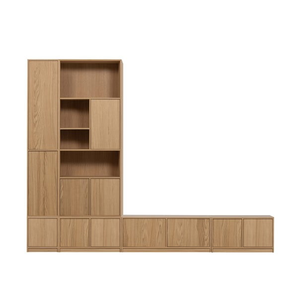 TV komplet v hrastovem dekorju v naravni barvi 304x243 cm Modulair – vtwonen