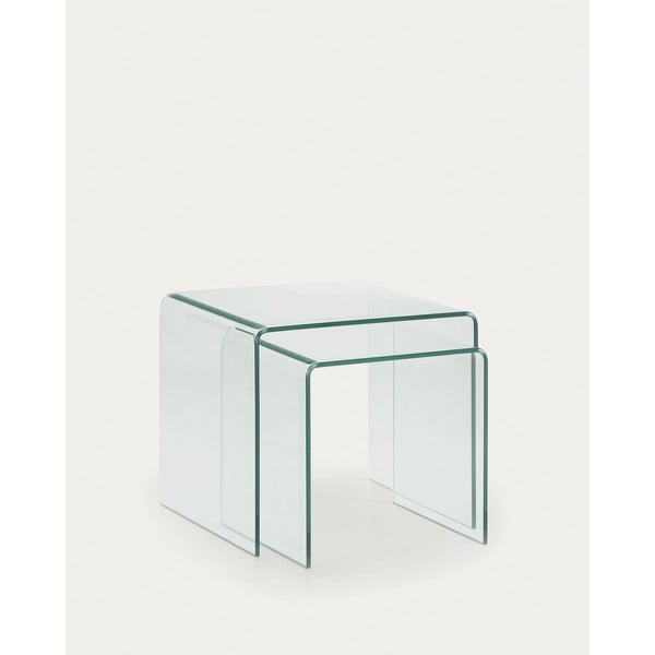 Steklene mizice v kompletu 2 ks 50x50 cm Burano – Kave Home-image-3