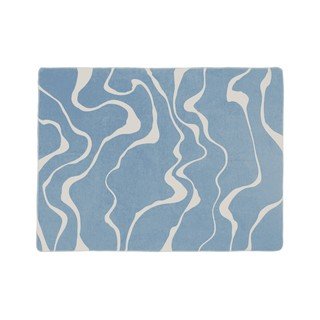 Modro-kremno bela odeja 150x200 cm Felu – noo.ma