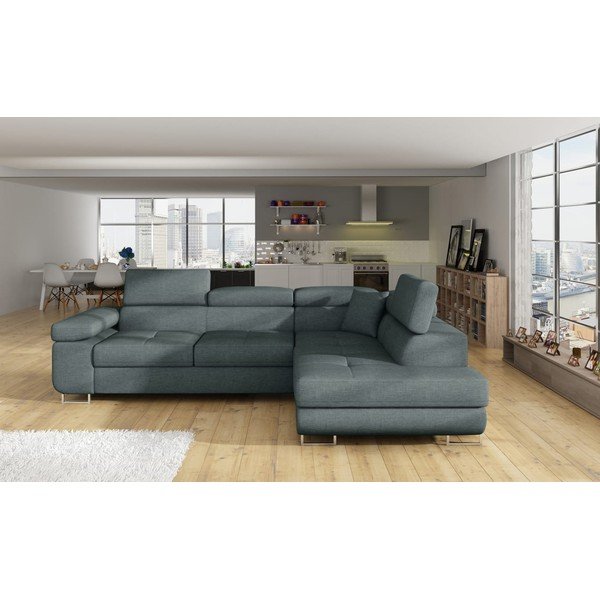 Modra raztegljiva/s prostorom za shranjevanje kotna sedežna garnitura (desni kot/v obliki črke L) Anton – ELTAP-image-1