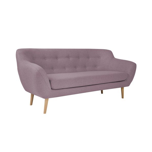 Roza trisedežni kavč s svetlimi nogami Mazzini Sofas Sicile-image-4
