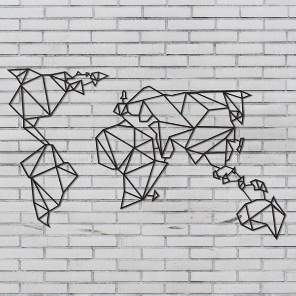 Črna ovinska stenska dekoracija Homemania Decor World-image-3