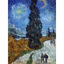 Reprodukcija slike Vincent van Gogh - Country Road in Provence by Night, 60 x 45 cm