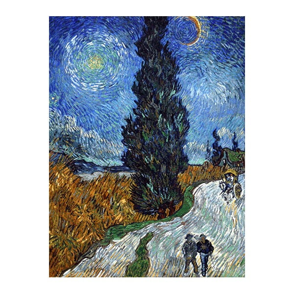 Reprodukcija slike Vincent van Gogh - Country Road in Provence by Night, 60 x 45 cm