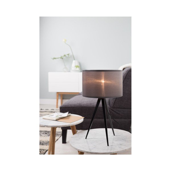 Črno-siva namizna svetilka Zuiver Tripod, ø 28 cm-image-4