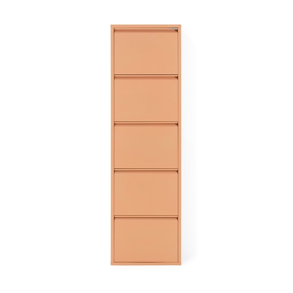 Rožnato-oranžna kovinska preklopna omarica za čevlje 50x169x15 cm Billy – Spinder Design-image-3