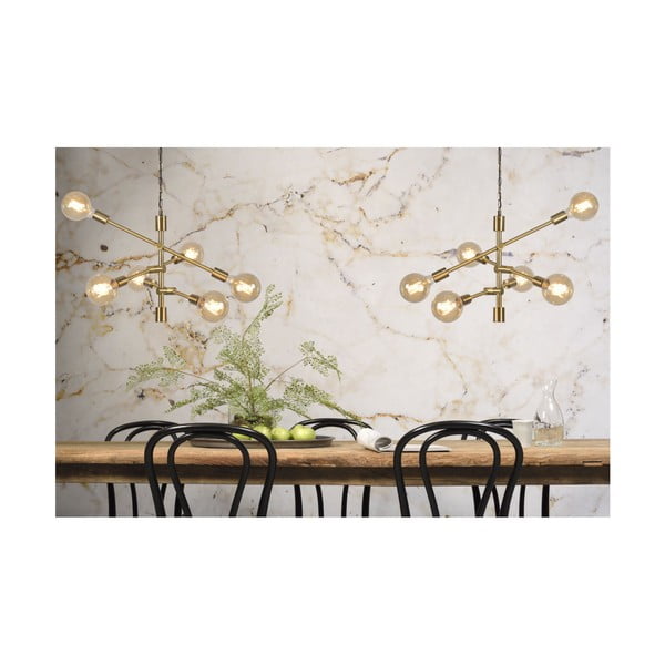 Viseča svetilka v zlati barvi s steklenim senčnikom ø 60 cm Nashville – it's about RoMi-image-4