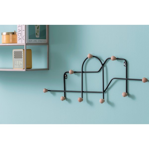 Črn kovinski stenski obešalnik 71 cm Maze – PT LIVING-image-1