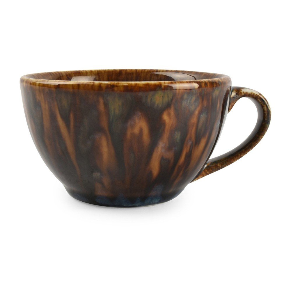 Rjava porcelanasta skodelica za