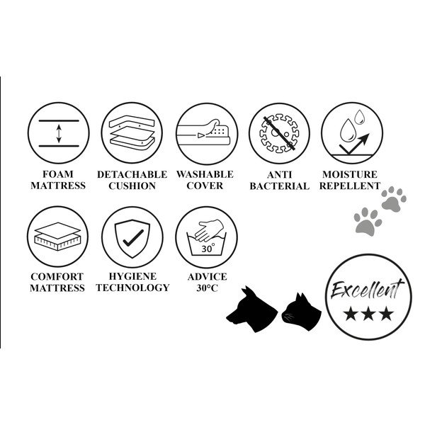 Svetlo rjava postelja za pse 50x65 cm – Madison-image-4