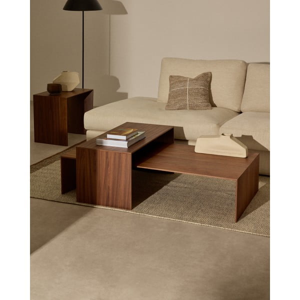 Stranska mizica v orehovem dekorju 40x55 cm Litto – Kave Home-image-4