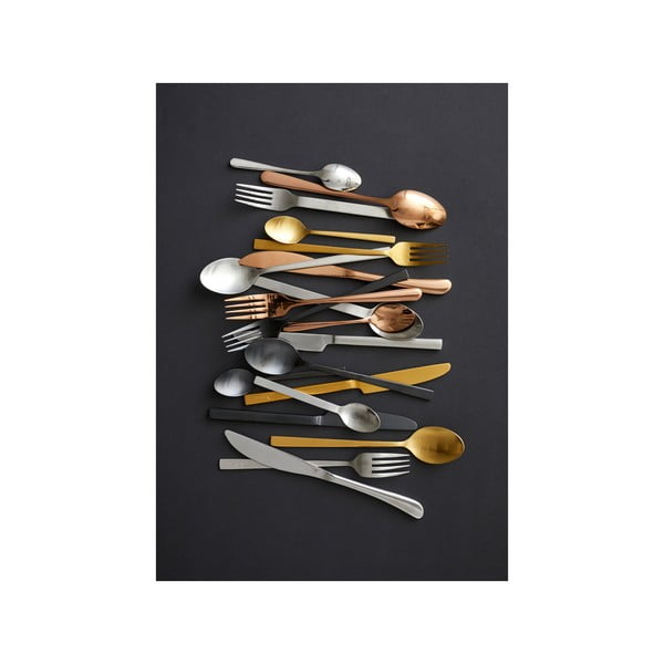 Jeklen pribor v mat srebrni barvi 16 ks – Bitz-image-2