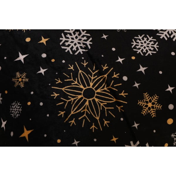 Črna enojna posteljnina iz mikropliša 140x200 cm – My House-image-2