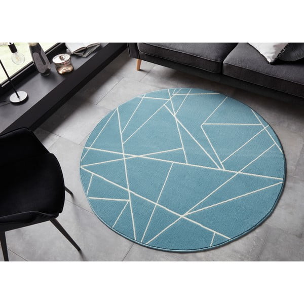 Modra preproga Ragami Velvet, ø 140 cm-image-1