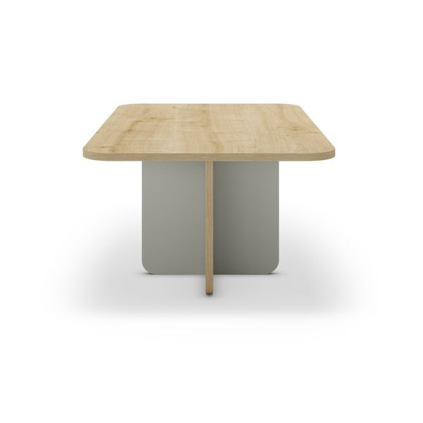 Svetlo zelena/v naravni barvi mizica z mizno ploščo v hrastovem dekorju 56x100 cm Hillary – Marckeric-image-3