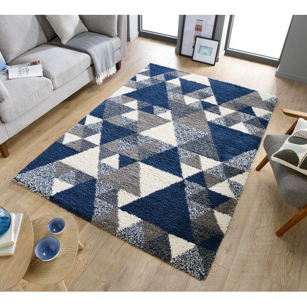 Temno modra preproga Flair Rugs Nuru, 80 x 150 cm-image-4