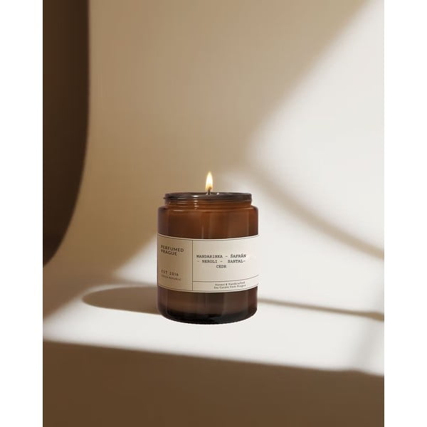 Dišeča sveča iz sojinega voska čas gorenja 40 h #47 Tangerine, Neroli and Saffron – Perfumed Prague