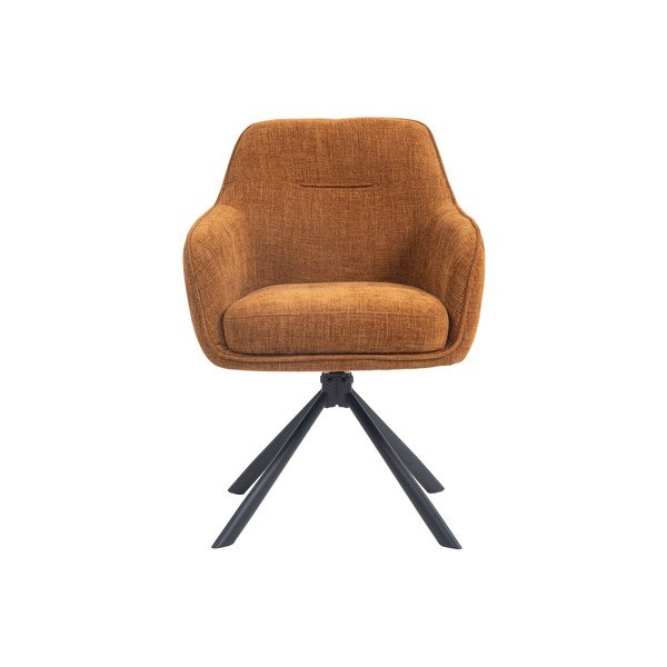 Oranžni oblazinjeni jedilni stoli v kompletu 2 ks Avola – Unique Furniture-image-1