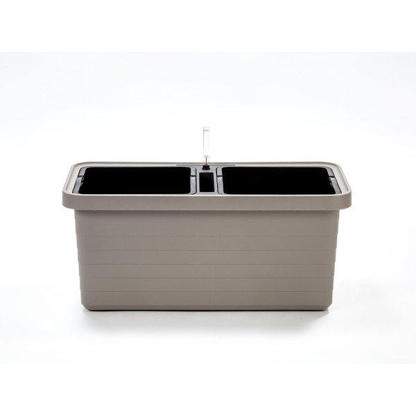 Rjavo-siva samozalivalno cvetlično korito Plastia Berberis, dolžina 78 cm-image-1