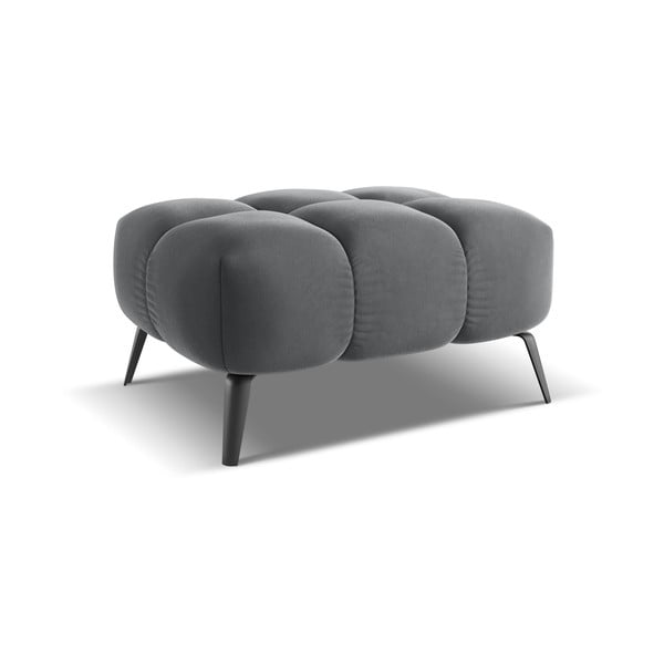 Siv žameten tabure Nalu – Makamii-image-2