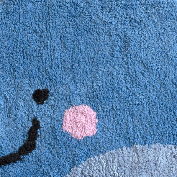 Modra bombažna kopalniška preproga Mr. Fox Blue Whale, 69 x 44 cm-image-2