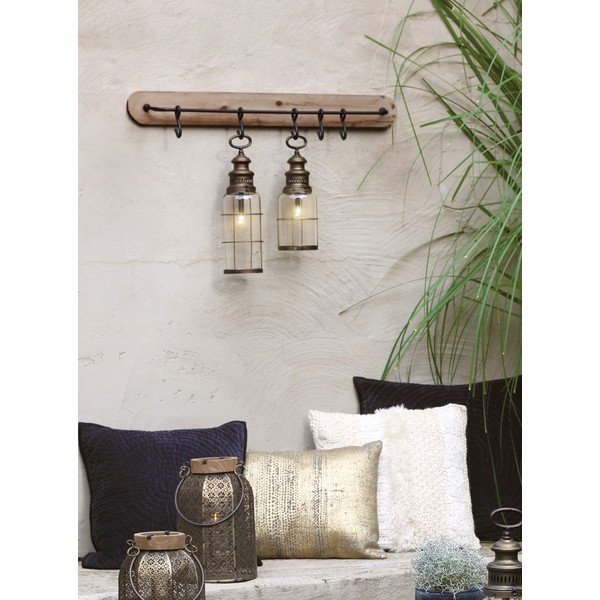 Rjav stenski obešalnik iz lesa jelke Paarl - Light & Living-image-1