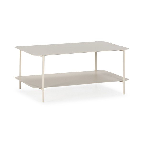 Kremno bela kovinska klubska mizica 58x90 cm Beatrix – MOME