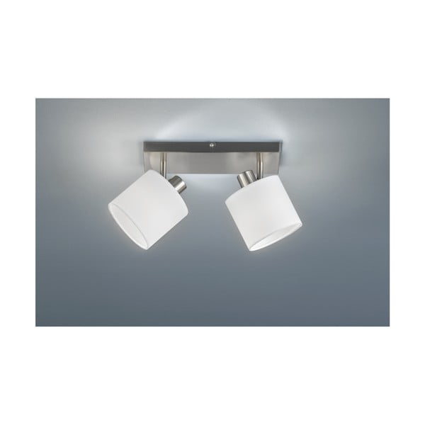 Bela/siva stropna svetilka s tekstilnim senčilom ø 12 cm Tommy – Reality-image-1