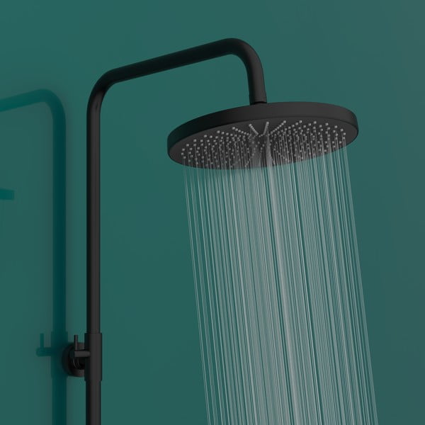 Črna tuš garnitura iz nerjavečega jekla 120 cm Soft Water – Wenko-image-1