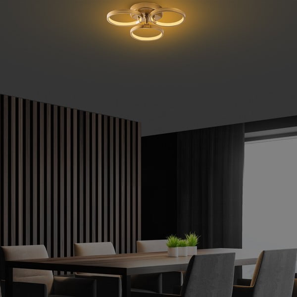 LED stropna svetilka v zlati barvi ø 17 cm Halka – Opviq lights-image-4