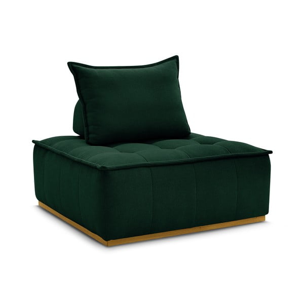 Temno zelen fotelj iz šenilje Elisa – Bobochic Paris