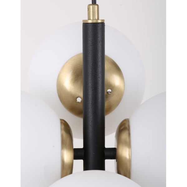 Bela/črna viseča svetilka s steklenim senčnikom ø 15 cm Forte – Squid Lighting-image-4