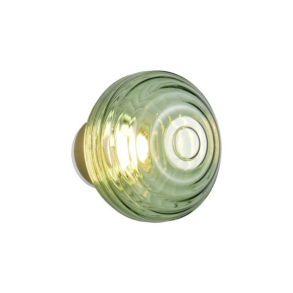 Zelena steklena LED stenska svetilka na USB ø 15,5 cm Earl – Reality-image-4