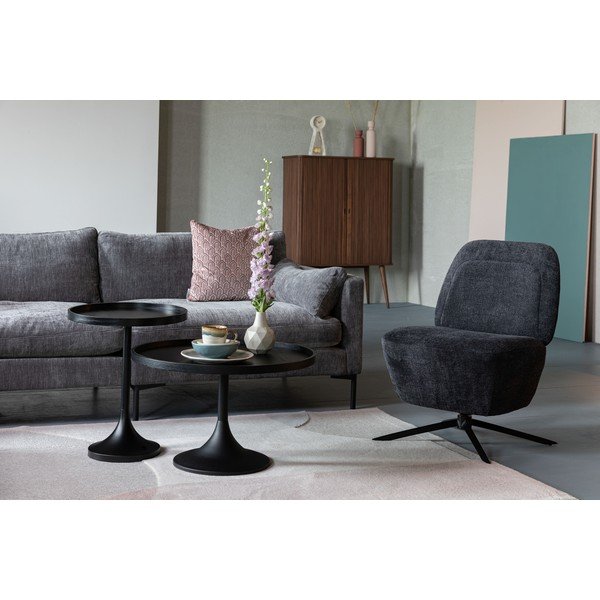 Črna okrogla klubska mizica ø 69 cm Jason – Zuiver-image-4