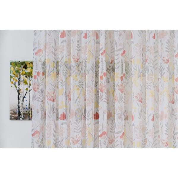 Bela prosojna zavesa 500x260 cm Corsa – Mendola Fabrics