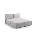 Svetlo siva boxspring postelja s prostorom za shranjevanje 180x200 cm Arendal – Cosmopolitan Design