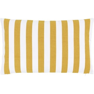 Bela in rumena bombažna okrasna prevleka za blazino Westwing Collection Timon, 30 x 50 cm