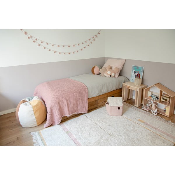 Rožnata/kremno bela pralna ročno tkana bombažna preproga 140x200 cm Lanes Vintage Nude – Lorena Canals-image-3