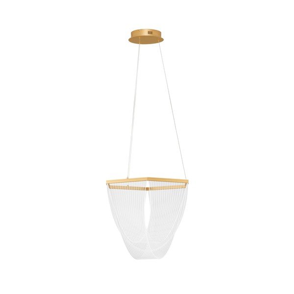 Aluminijasta LED zatemnitvena viseča svetilka v zlati barvi s senčilom iz akrilnega stekla ø 52 cm Valentin – Nova Luce