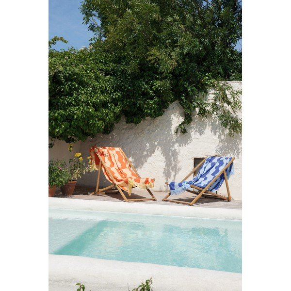 Modra bombažna brisača za na plažo 100x160 cm Nugo – noo.ma-image-4