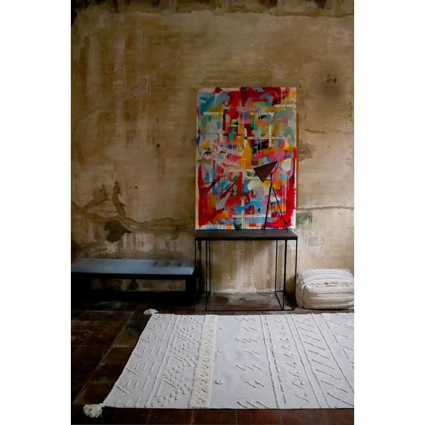 Bela pralna ročno tkana bombažna preproga 120x160 cm Tribu Natural – Lorena Canals-image-4