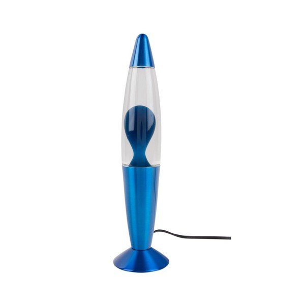 Modra steklena lava svetilka (višina 35,5 cm) Funky Rocket Lava – Leitmotiv