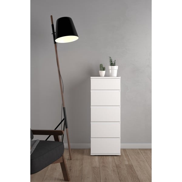 Bela visoka komoda 40x107 cm Nova – Tvilum-image-1